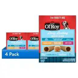 Walmart (4 pack) Ol' Roy Munchy Bone Dog Treats, Variety Pack, 60 oz, 21 Count offer