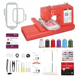 Walmart Poolin EOC05RE Red Embroidery Machine - Christmas Special offer