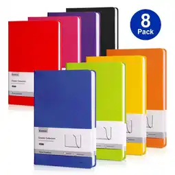 Walmart Comix 8-pack Hardcover Notebooks,Lined Journal for Writing,College Ruled 120 Sheets, 5.4 x 8.3 inch offer