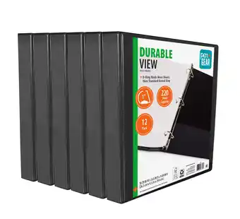 Walmart Pen + Gear 1-inch, Durable Binder, Slanted D-Rings, Black, 12 Pack offer