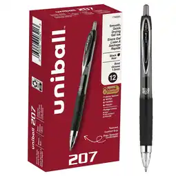 Walmart uniball 207 Retractable Gel Pens, Bold Point (1.0mm), Black Ink Gel Pens, 12 Count offer