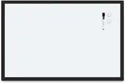 Walmart Pen+Gear 35 x 23 Magnetic Dry Erase Whiteboard with Black Wooden Frame offer