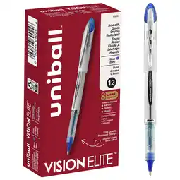 Walmart uniball Vision Elite Rollerball Pens, Bold Point (0.8mm), Blue Ink, 12 Count offer