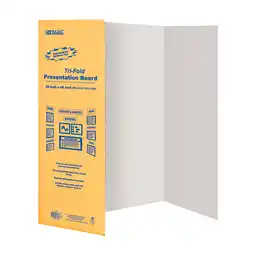 Walmart BAZIC White Tri-Fold Project Presentation Display Board 36x48, 24-Pack offer