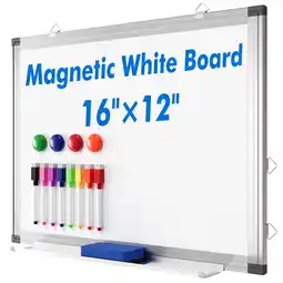 Walmart Tooloton Magnetic Whiteboard Dry Erase Board for Wall, 16 X 12 Hanging Small White Board offer