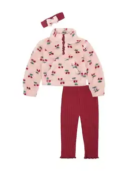 Walmart Wonderluxe Baby Girls' Teddy Fleece Pullover, Legging and Headband Set, 3-Piece, Sizes 0/3M-24M offer