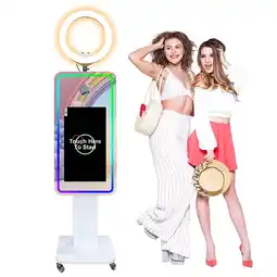 Walmart RDYMONKEY 21.5 Touch Screen Photo Booth with DSLR Support, RGB Ring Light, Software & Flight Case offer