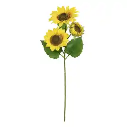 Walmart 27-inch Artificial Silk Yellow Sunflower Long Stem, for Indoor Use, by Mainstays, Set of 8 offer