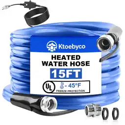 Walmart Ktoebyco 15FT Heated Water Hose for RV, Self-Regulating, -45°F Anti-Freeze, Lead-Free, BPA-Free offer