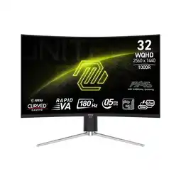 Walmart MSI 31.5 180 Hz Rapid VA QHD Gaming Monitor Adaptive Sync 2560 x 1440 (2K) MAG 325CQRF QD E2 offer