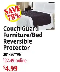 Ocean State Job Lot Couch Guard Furniture/Bed Reversible Protector offer