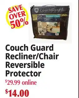 Ocean State Job Lot Couch Guard Recliner/Chair Reversible Protector offer