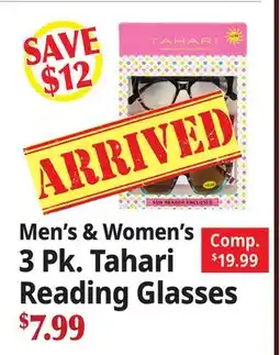 Ocean State Job Lot Men's & Women's 3 Pk. Tahari Reading Glasses offer