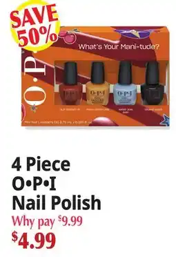 Ocean State Job Lot 4 Piece O•P•I Nail Polish offer