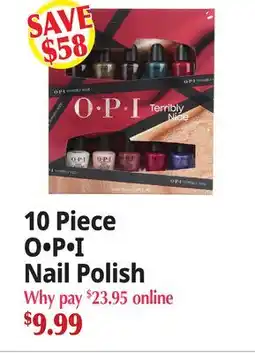 Ocean State Job Lot 10 Piece O•P•I Nail Polish offer
