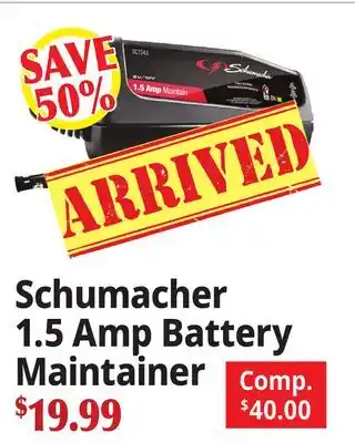 Ocean State Job Lot Schumacher 1.5 Amp Battery Maintainer offer