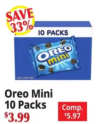 Ocean State Job Lot Oreo Mini 10 Packs offer