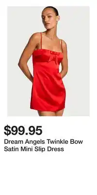 Victoria's Secret Dream Angels Twinkle Bow Satin Mini Slip Dress offer