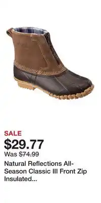 Cabela's Natural Reflections All-Season Classic III Front Zip Insulated Waterproof Boots offer