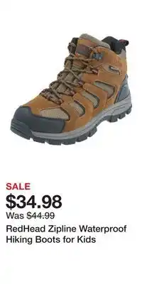 Cabela's RedHead Zipline Waterproof Hiking Boots for Kids offer
