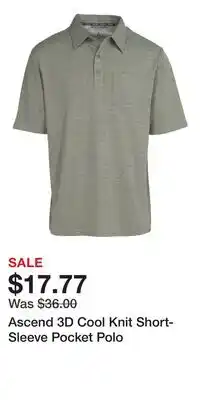 Cabela's Ascend 3D Cool Knit Short-Sleeve Pocket Polo offer