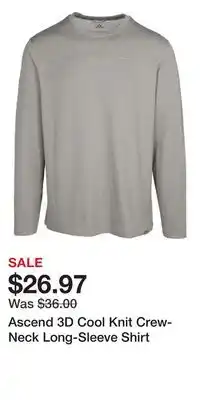 Cabela's Ascend 3D Cool Knit Crew-Neck Long-Sleeve Shirt offer