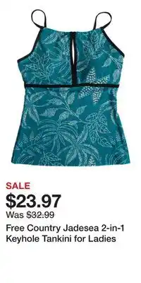 Cabela's Free Country Jadesea 2-in-1 Keyhole Tankini for Ladies offer