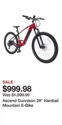 Cabela's Ascend Gunnison 29 Hardtail Mountain E-Bike offer