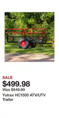 Cabela's Yutrax HC1500 ATV/UTV Trailer offer