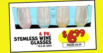 Ollie's 4 PK. STEMLESS WINE offer