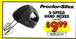 Ollie's Proctor Silex 5-SPEED HAND MIXER offer