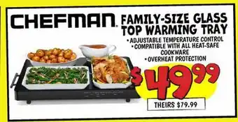 Ollie's CHEFMAN FAMILY-SIZE GLASS TOP WARMING TRAY offer