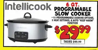 Ollie's Intellicook QT. 6 PROGRAMABLE SLOW COOKER offer