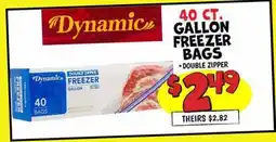 Ollie's Dynamic 40 ст. GALLON FREEZER BAGS offer