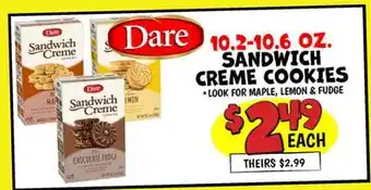 Ollie's Dare 10.2-10.6 OZ SANDWICH CREME COOKIES offer