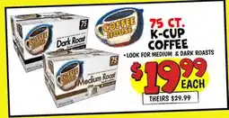 Ollie's 75 CT. K-CUP COFFEE offer