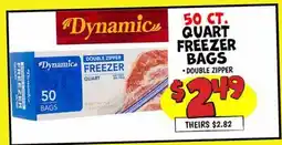 Ollie's Dynamic 50 ст. QUART FREEZER BAGS offer