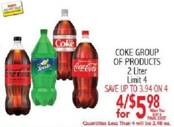 Coke Group Of Products 2 Liter
