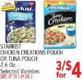 Ingles Markets Starkist Chicken Creations Pouch Or Tuna Pouch 2.6 oz offer