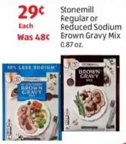 Aldi Stonemill Regular or Reduced Sodium Was 48¢ Brown Gravy Mix offer