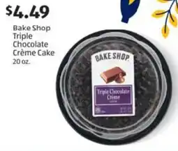 Aldi Bake Shop Triple Chocolate Crème Cake offer