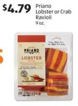 Aldi Priano Lobster or Crab Ravioli offer