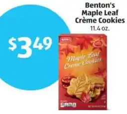 Aldi Benton's Maple Leaf Crème Cookies offer