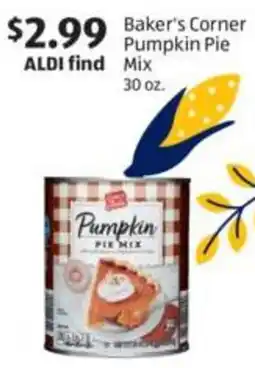 Aldi Baker's Corner Pumpkin Pie Mix offer