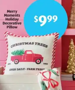 Aldi Merry Moments Holiday Decorative Pillow offer