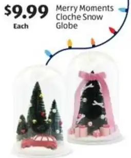 Aldi Merry Moments Cloche Snow Globe offer