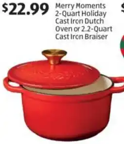 Aldi Merry Moments 2-Quart Holiday Cast Iron Dutch Oven offer