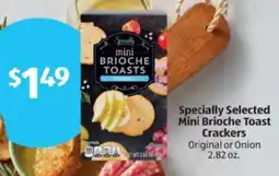 Aldi Specially Selected Mini Brioche Toast Crackers offer