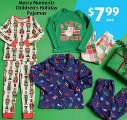 Aldi Merry Moments Children's Holiday Pajamas offer