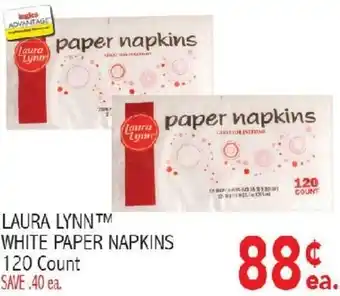 Ingles Markets Laury Lynn White Paper Napkins offer